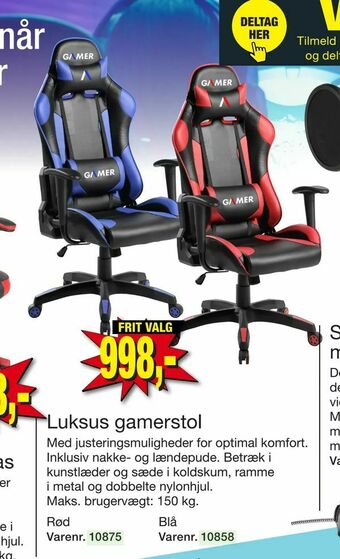 Luksus gamerstol