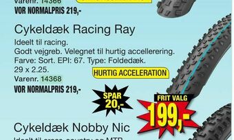 Cykeldæk Racing Ray