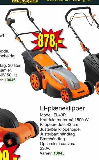 Harald Nyborg El-plæneklipper tilbud