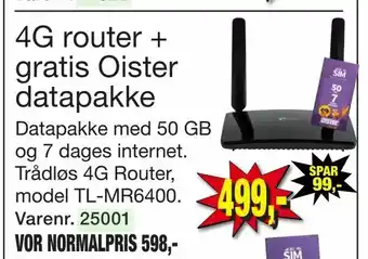 Harald Nyborg 4G router + gratis Oister datapakke tilbud