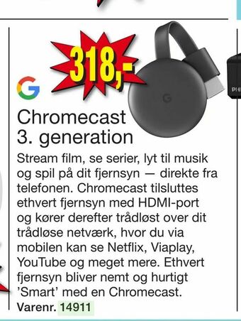 Harald Nyborg Chromecast 3. generation tilbud