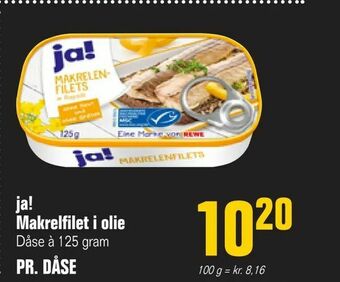 Otto Duborg ja! Makrelfilet i olie tilbud