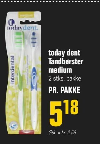 Otto Duborg today dent Tandbørster medium tilbud