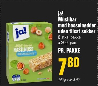 Otto Duborg ja! Müslibar med hasselnødder uden tilsat sukker tilbud