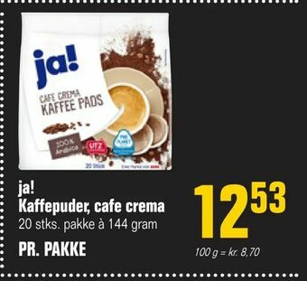 Otto Duborg ja! Kaffepuder, cafe crema tilbud