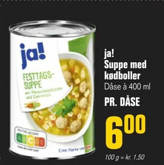 Otto Duborg ja! Suppe med kødboller tilbud