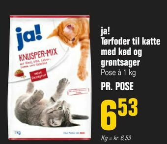 ja! Tørfoder til katte med kød og grøntsager