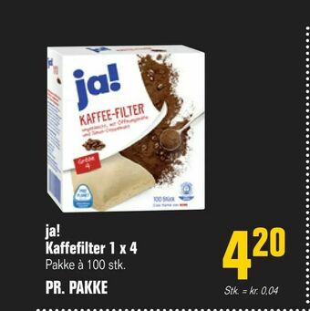 Otto Duborg ja! Kaffefilter 1 x 4 tilbud