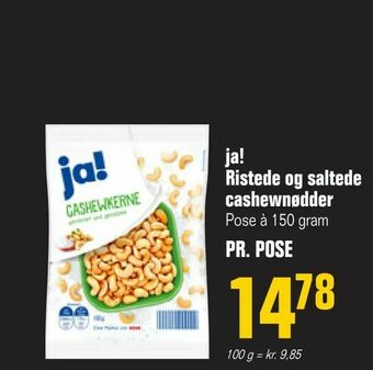 Poetzsch Padborg ja! Ristede og saltede cashewnødder tilbud