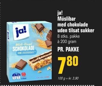 Poetzsch Padborg ja! Müslibar med chokolade uden tilsat sukker tilbud