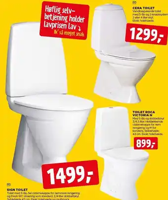jem & fix Cera toilet, sign toilet el. toilet roca victoria n tilbud