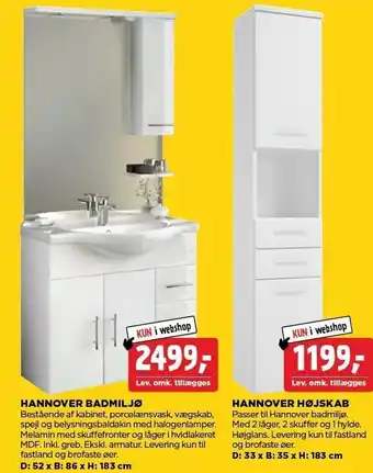jem & fix Hannover badmiljø el. højskab tilbud