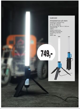 Harald Nyborg Arbejdslampe på stativ tilbud