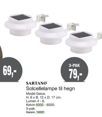 Harald Nyborg Solcellelampe til hegn tilbud