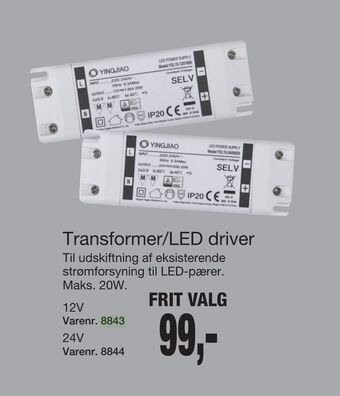 Harald Nyborg Transformer/led driver tilbud