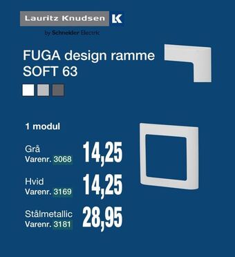 Harald Nyborg Fuga design ramme soft 63 tilbud