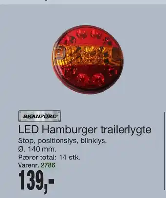 Led hamburger trailerlygte