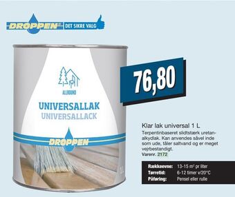 Harald Nyborg Klar lak universal 1 l tilbud