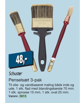 Harald Nyborg Penselsæt 3-pak tilbud