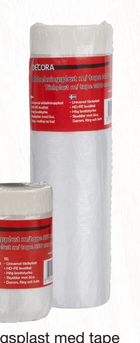 Afdækningsplast med tape