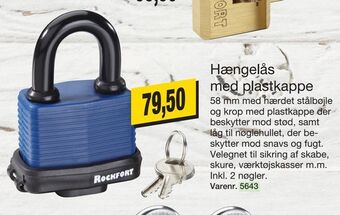 Harald Nyborg Hængelås med plastkappe tilbud