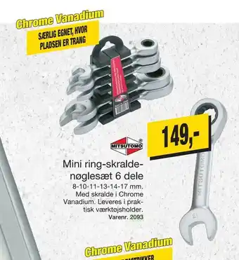 Mini ringskralde nøglesæt 6 dele