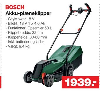 Bauhaus Akku-plæneklipper tilbud
