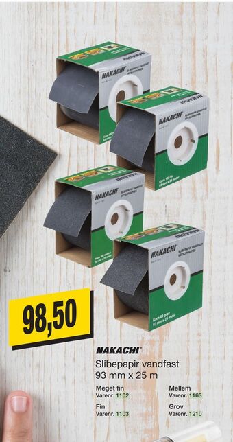Harald Nyborg Slibepapir vandfast 93 mm x 25 m tilbud