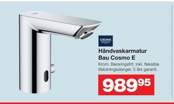 Bauhaus Håndvaskarmatur bau cosmo e tilbud