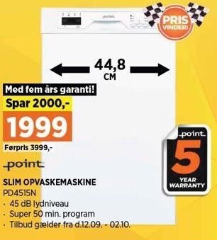 Power Slim opvaskemaskine tilbud