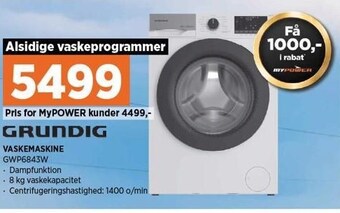 Power Vaskemaskine tilbud