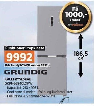 Power Kølefryseskab tilbud