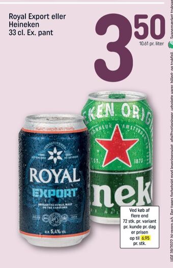 REMA 1000 Export øl tilbud