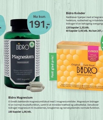 Helsam Bidro magnesium tilbud