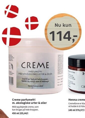 Helsam Creme parfumefri m. økologiske urter & olier tilbud