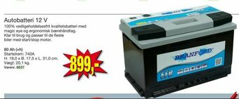 Harald Nyborg Autobatteri 12 V tilbud