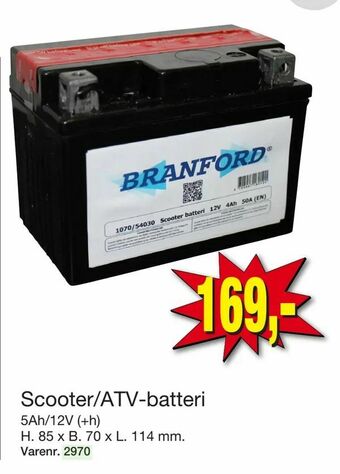 Scooter/ATV-batteri