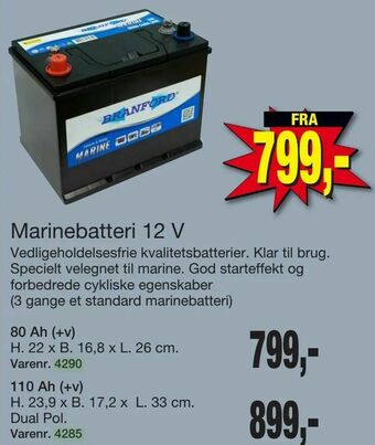 Harald Nyborg Marinebatteri 12 V tilbud