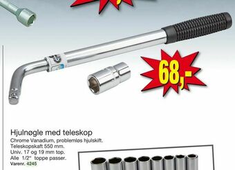 Harald Nyborg Hjulnøgle med teleskop tilbud
