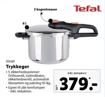 Lidl Tefal trykkoger inkl. dampkurv tilbud