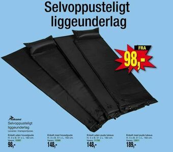 Selvoppusteligt liggeunderlag