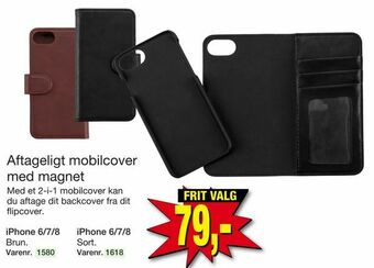 Aftageligt mobilcover med magnet