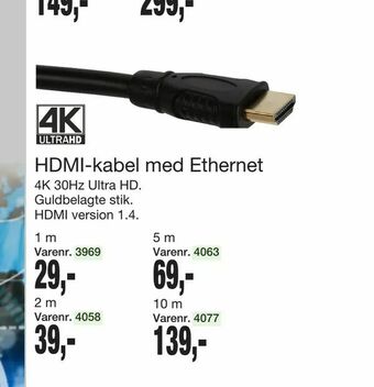 HDMI-kabel med Ethernet