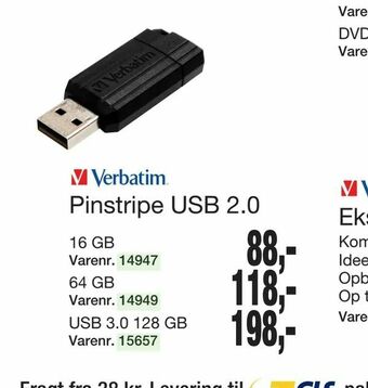 Harald Nyborg Pinstripe USB 2,0 tilbud
