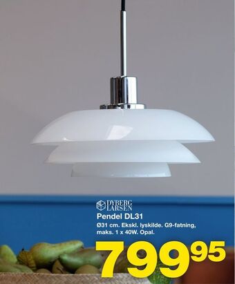 Bauhaus Pendel dl31 tilbud