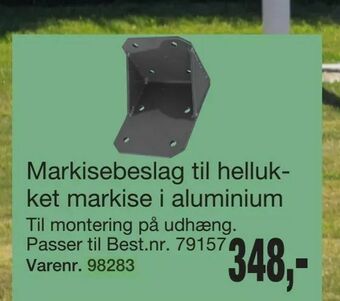 Harald Nyborg Markisebeslag til helluk ket markise i aluminium tilbud