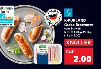 Kaufland DE K-Purland Grobe Bratwurst tilbud