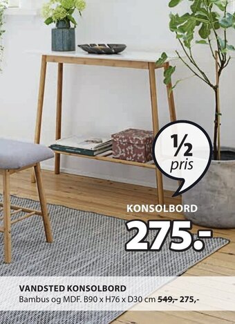 JYSK Vandsted Konsolbord tilbud