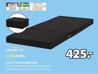 JYSK Plus F10 Foldemadras tilbud