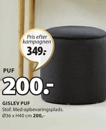 JYSK Gislev Puf tilbud